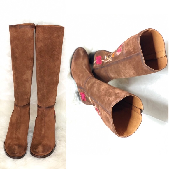 Frye Nova Flower Tall Suede Boot **BLACK FRIDAY** - Picture 5 of 8